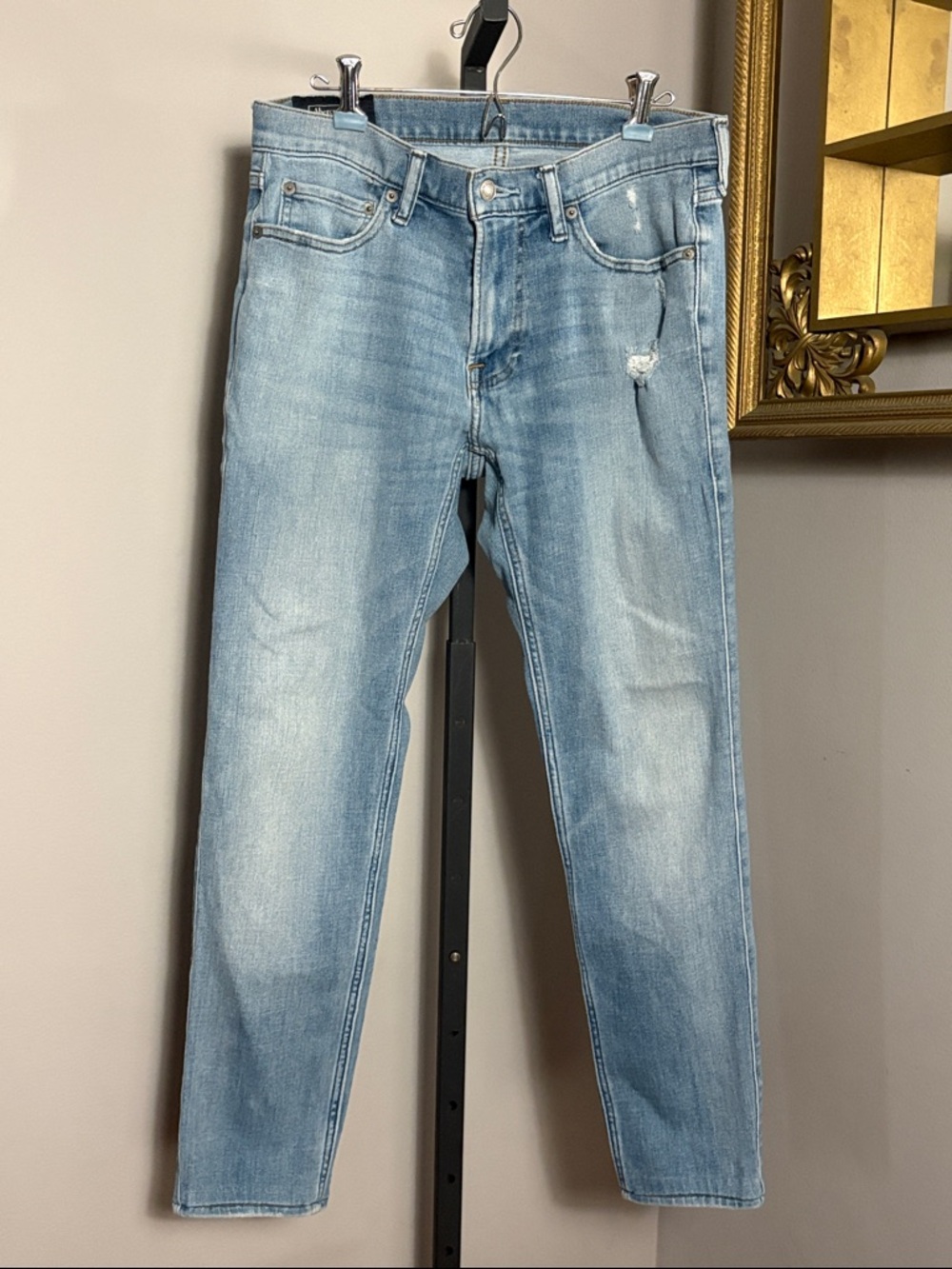 Abercrombie & Fitch 31x32 Felix Super Skinny Stretch Light Blue Denim Jeans
